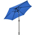 Biotree 9 ft Market Patio Umbrella with Crank and Tilt, 8 Sturdy Ribs, Vented Canopy - Blue for Backyard