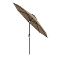 Biotree 9 ft Market Patio Umbrella with Crank and Tilt, 8 Sturdy Ribs, Vented Canopy - Tan for Backyard