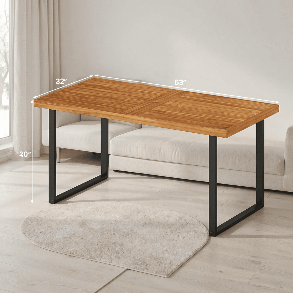 Biotree Acacia Wood Rectangular Dining Table for 6