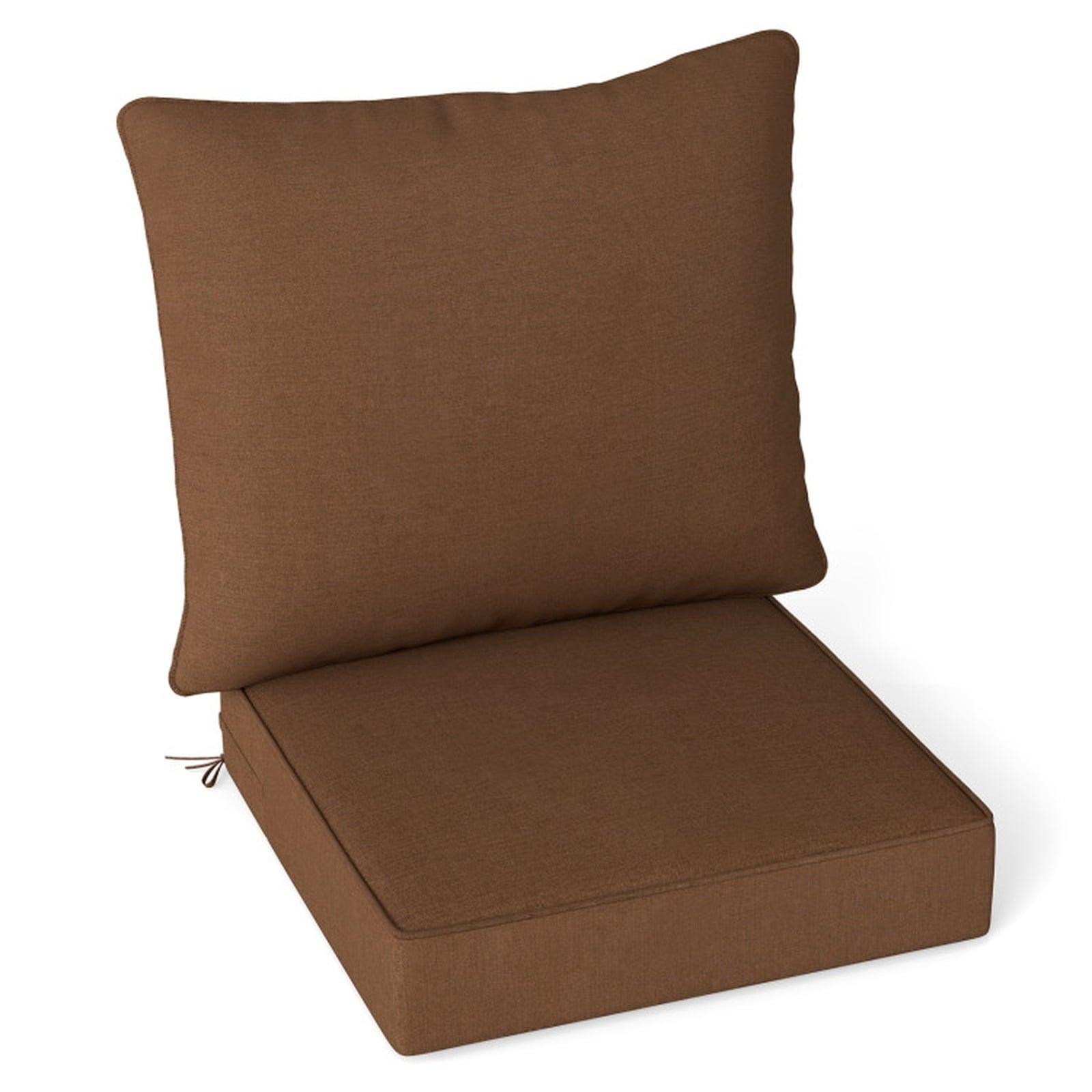 Biotree Deep Seat Chair Cushion Pads Set with Rope Belts for Indoor and Outdoor Comfortable Patio Chair Cushion PadBrown