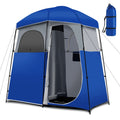 Biotree Double Room Camping Toilet Tent with Floor and Portable Storage Bag, Blue