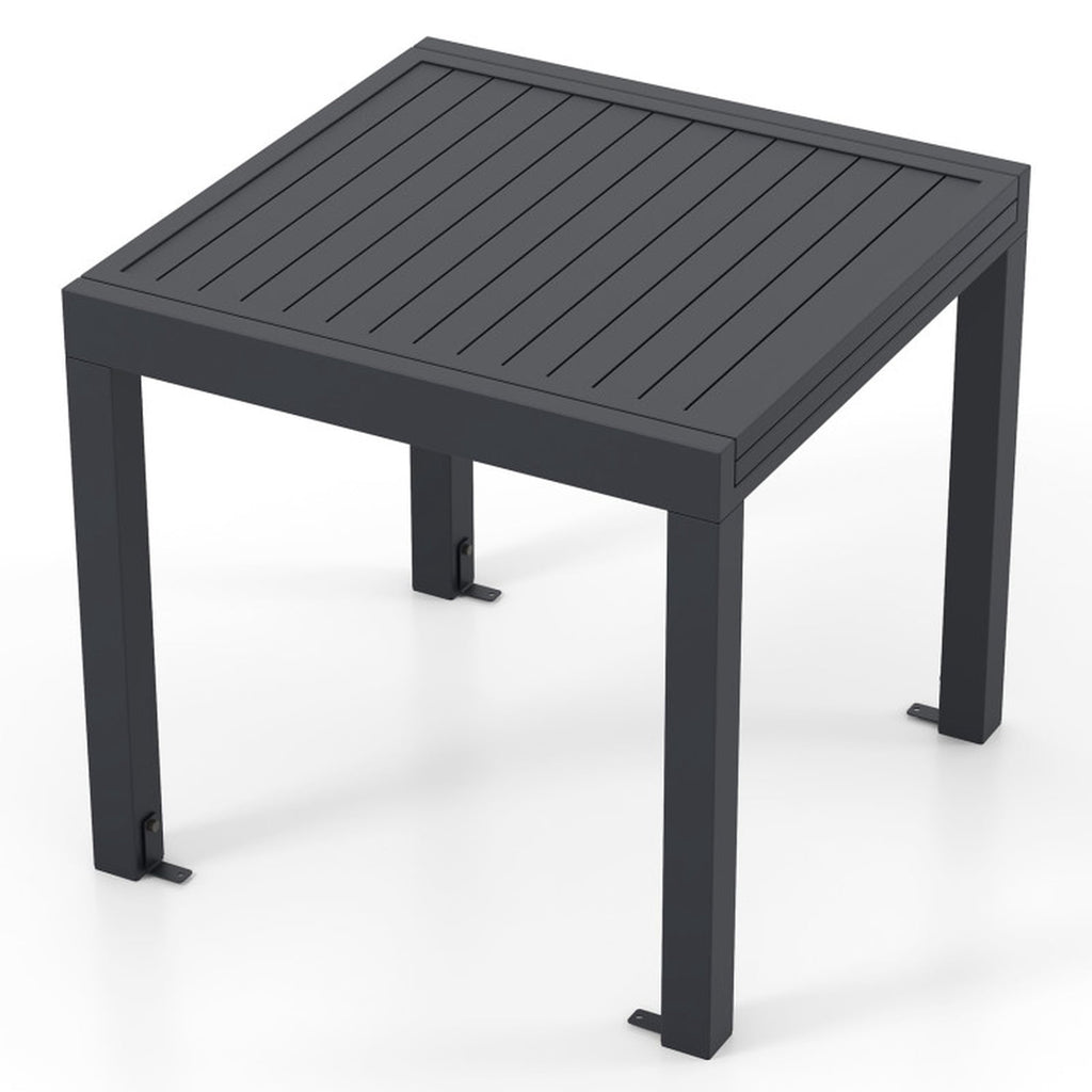 Biotree Expandable Patio Dining Table for 4-6 People, Gray