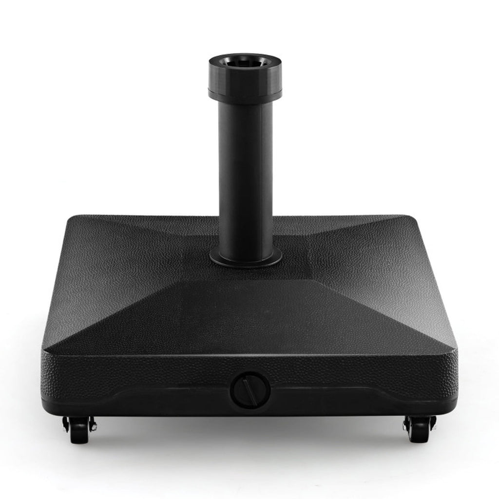 Biotree Fillable Umbrella Base Stand with Lockable Universal Wheels - Heavy Duty Outdoor Patio Stand
