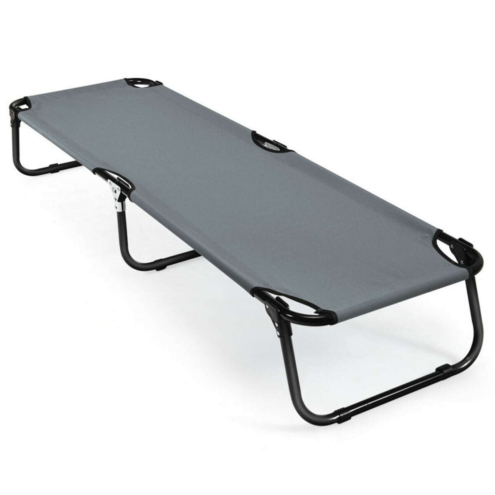 Biotree Folding Camping Cot Portable Military Style Sleeping Bed Heavy Duty Outdoor Cot for Adults Camping Hiking, Gray