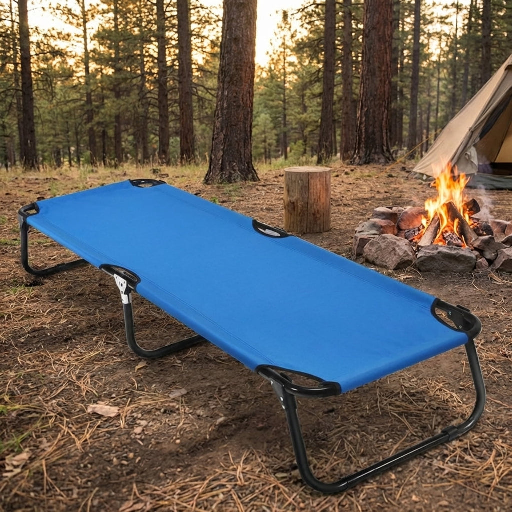 Biotree Folding Portable Outdoor Camping Cot Bed for Adults with Sleeping Bag Capability for Hiking