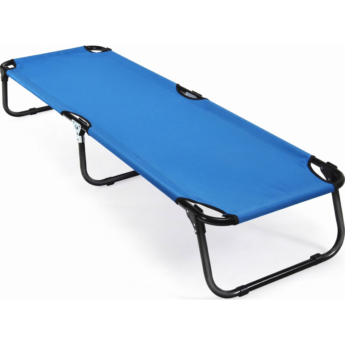 Biotree Folding Camping Cot Portable Military Style Sleeping Bed Heavy Duty Outdoor Cot for Adults Camping Hiking, Blue