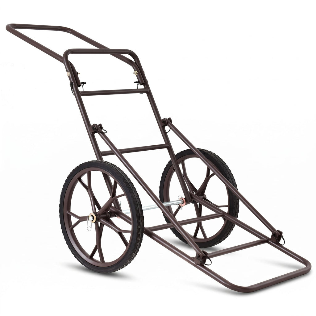 Biotree Larger Capacity Folding Deer Game Cart with Wheels Heavy Duty Hunting Cart for Hauling Deer Elk Game, Camouflage
