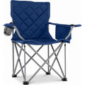 Biotree Heavy Duty Oversized Folding Camping Chair with Cooler Pouch and Cup Holder 500 lb Capacity Portable Outdoor Chair, Navy Blue