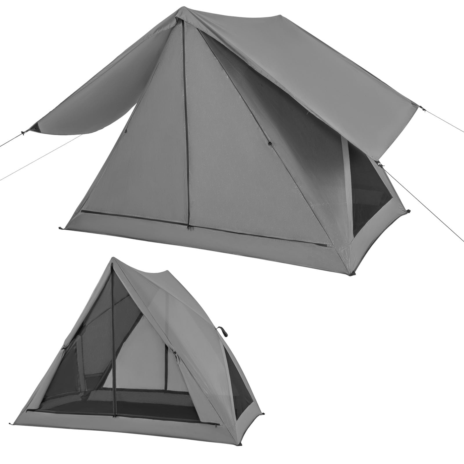 Biotree Instant Pop Up 2-3 Person Camping Tent with Rainfly and Carry Bag for Hiking Backpacking, Gray