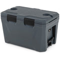 Biotree Insulated Portable Cooler Hard Shell Ice Chest with 2 Cup Holders Bottle Opener and Drain Plug, 37 Qt, Gray