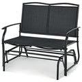 Biotree Iron Patio Rocking Chair for Outdoor Backyard and Lawn Stackable Patio Chair for Garden BackyardBlack