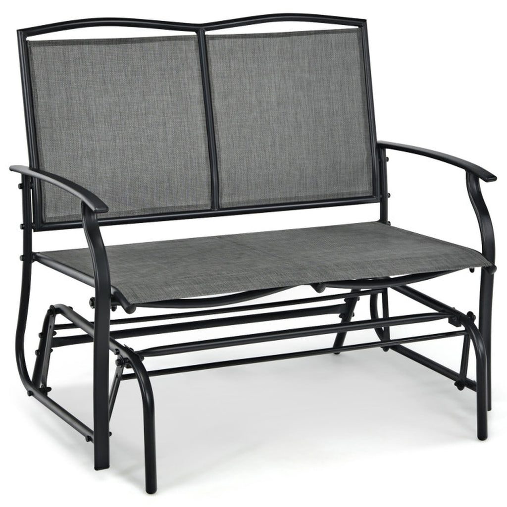 Biotree Iron Patio Rocking Chair for Outdoor Backyard and Lawn Stackable Patio Chair for Garden BackyardGray
