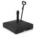 Biotree Mobile Patio Umbrella Base Water Sand Fillable Market Table Umbrella Stand with 3 Wheels-Black