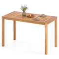 Biotree Outdoor Acacia Wood Dining Table with Slatted Tabletop for 4-6, Natural