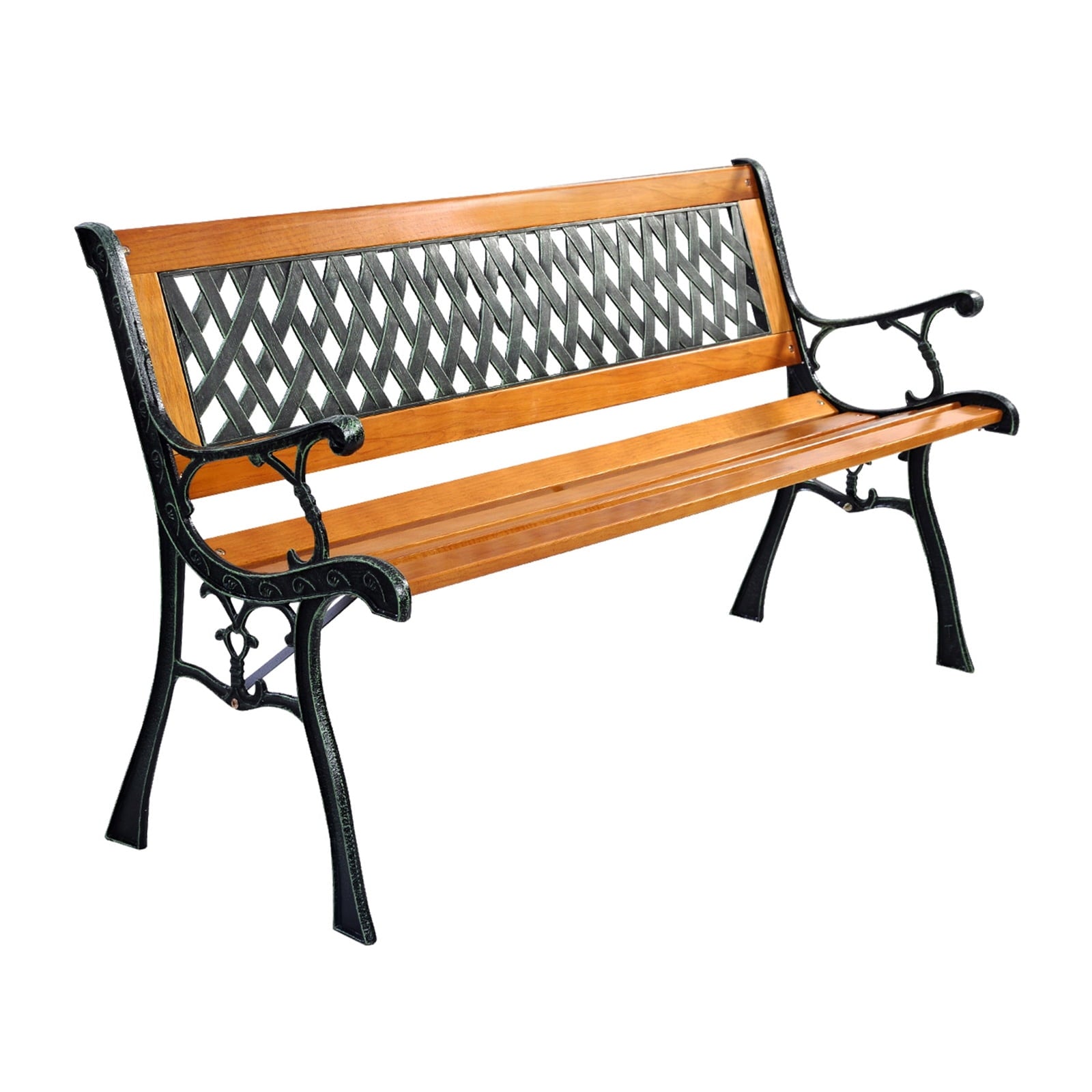 Biotree Outdoor Cast Iron Patio Bench 49.5 In