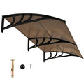 Biotree Outdoor Front Door Patio Overhang Awning for Sunlight Rain Snow Wind Protection-80 x 40 Inch for Patio Deck Door Window Sun Rain Protection, Coffee