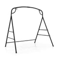 Biotree Outdoor Metal Swing Stand with 4 Support Bars and 2 Hanging Ways for Patio Porch Garden Backyard Outdoor, Black