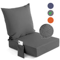Biotree Outdoor Seat Cushions for Chairs,Waterproof Fade-Resistant Patio Furniture Replacement Cushions with Removable Cover,Gray