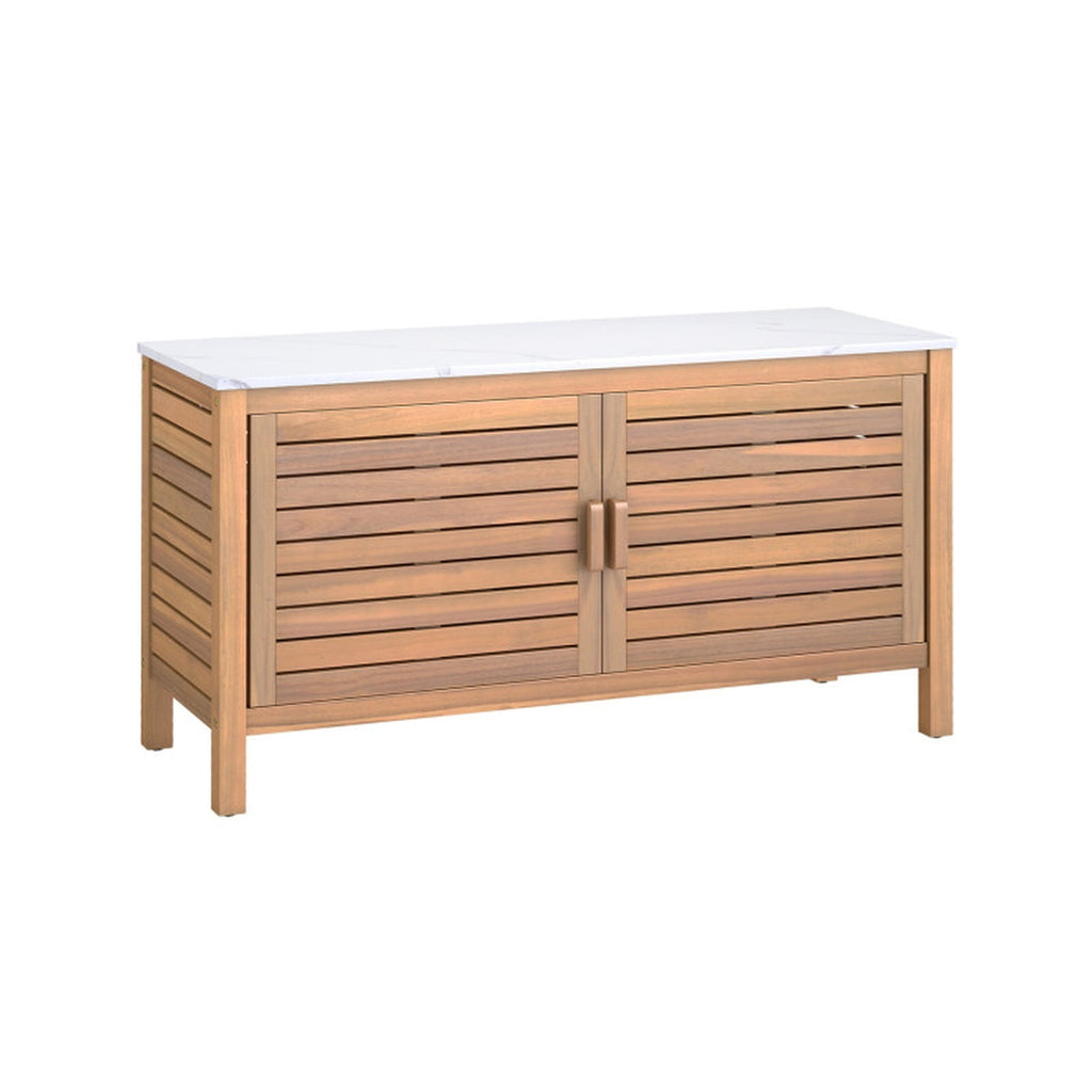 Biotree Patio Storage Cabinet 2 Outdoor Waterproof for Patio Deck Garden Cushions, Natural