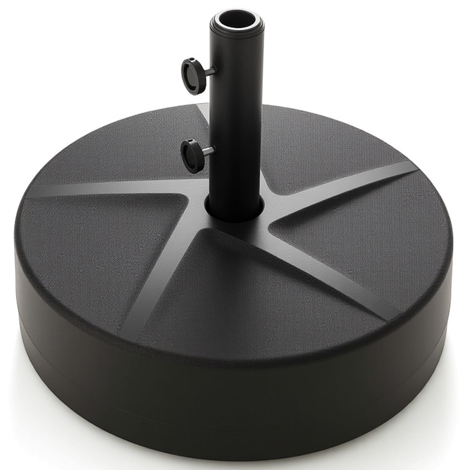 Biotree Patio Umbrella Base 88LBS Capacity Water and Sand Fillable Market Table Umbrella Stand-Black