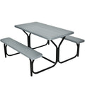 Biotree Picnic Table Bench Set for Outdoor Camping, Gray