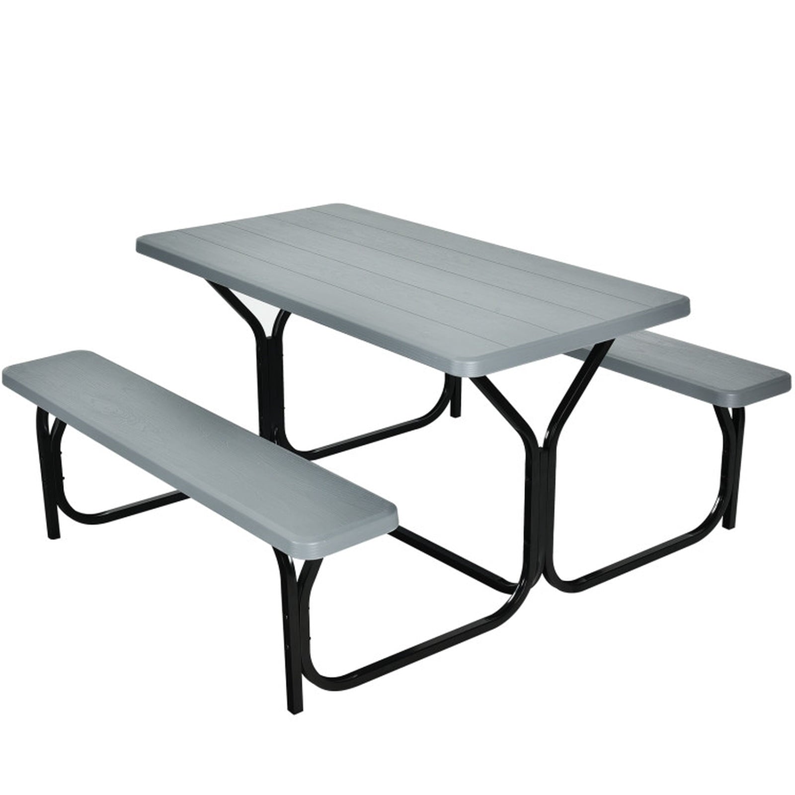 Biotree Picnic Table Bench Set for Outdoor Camping, Gray