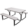 Biotree Picnic Table Bench Set for Outdoor Camping, White