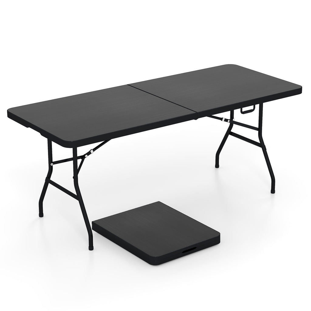 Biotree Portable Folding Camping Table with Carrying Handle, Black