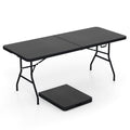 Biotree Portable Folding Camping Table with Carrying Handle, Black