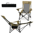 Biotree Reclining Camping Chair with Removable Footrest 4-Position Adjustable Backrest Portable Folding Outdoor Lounge Chair, Green