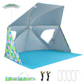 Biotree UPF50 Plus Sun Protection Beach Umbrella Tent with Portable Carrying Bag Pop Up Beach Shade for Outdoor, Blue