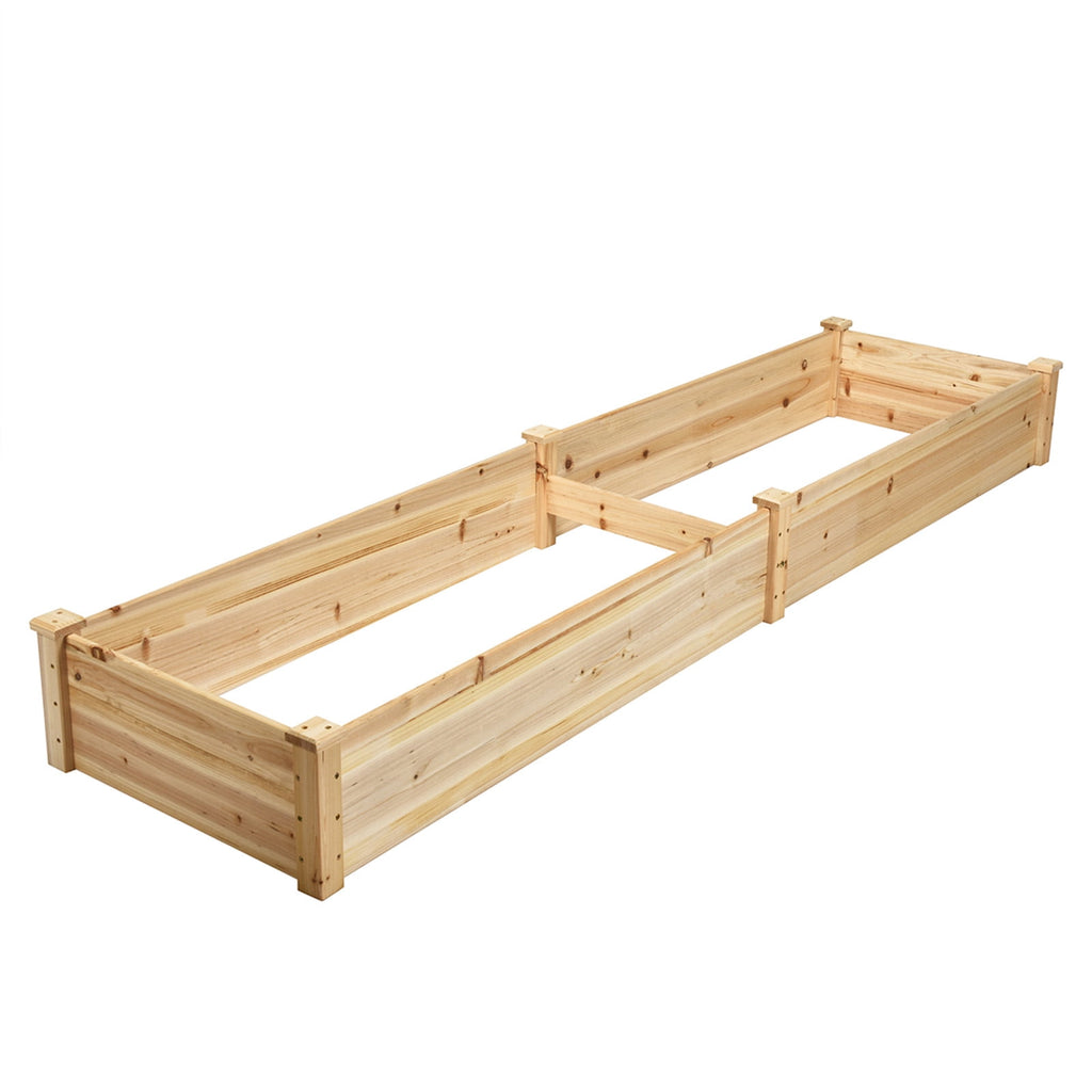 Biotree Wooden Vegetable Raised Garden Bed for Backyard Patio Balcony Outdoor Herbs Vegetables Flowers