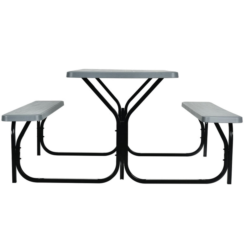 Biotree Picnic Table Bench Set for Outdoor Camping, Gray
