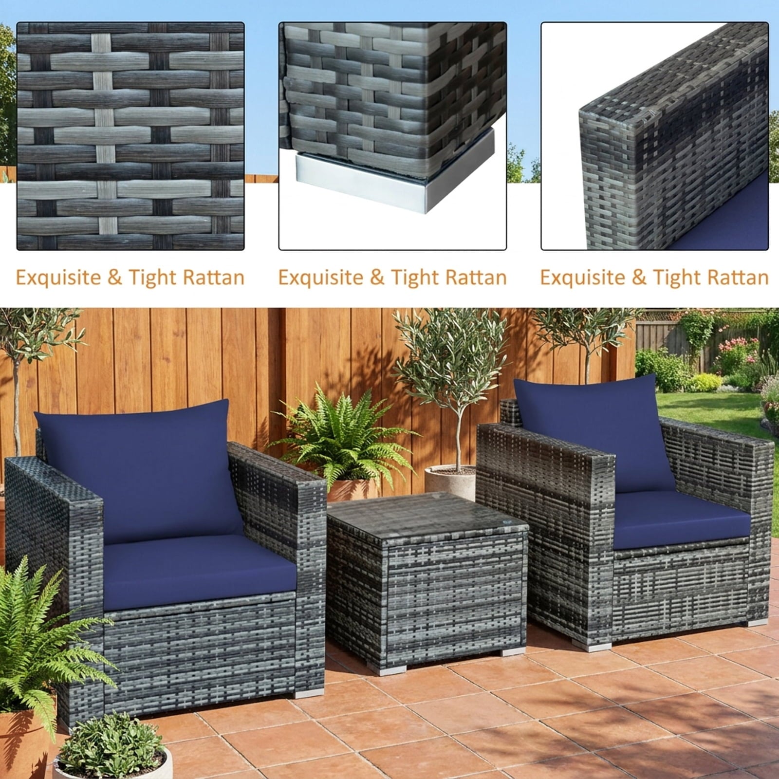 Biotree Acacia Wood 2-Person Patio Loveseat with Backrest and Armrests for Backyard Stackable Patio Chair for Garden BackyardNatural