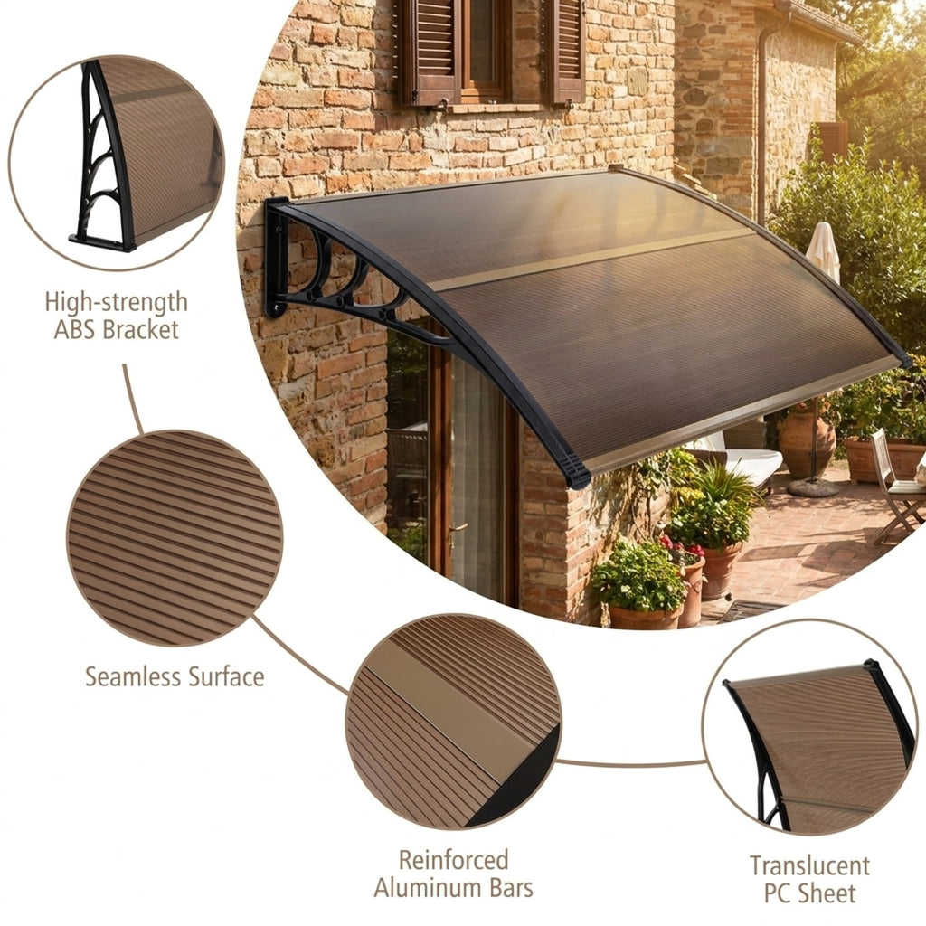 Biotree 10 ft Solar Offset Cantilever Patio Umbrella with 40 LED Lights Polyester Canopy Heavy-Duty Metal Pole for Outdoor Patio - Gray
