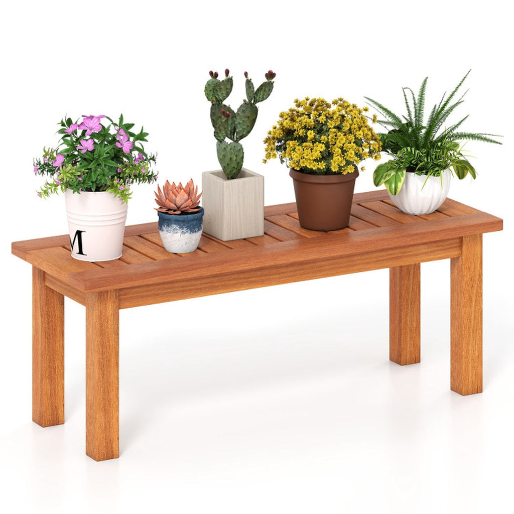 Biotree Wooden Plant Stand Outdoor Indoor Solid Wood Flower Pot Holder Display Shelf for Indoor Outdoor Patio Balcony Garden, Brown