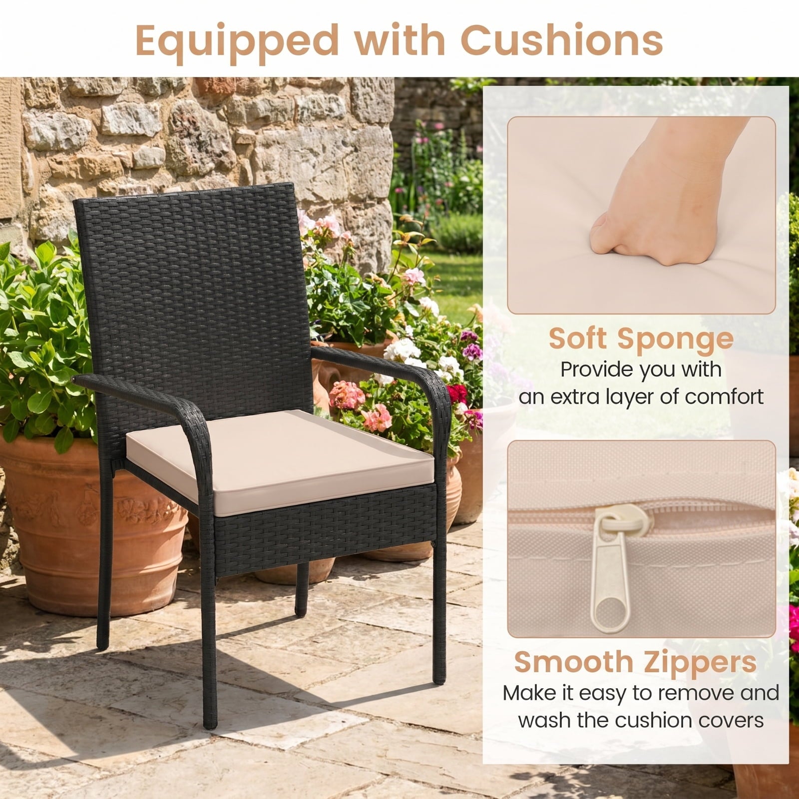 Biotree Set of 1 Outdoor Acacia Wood Benches 2-3 People Backless Garden Front Benches with Metal Frame-1 PieceBrown