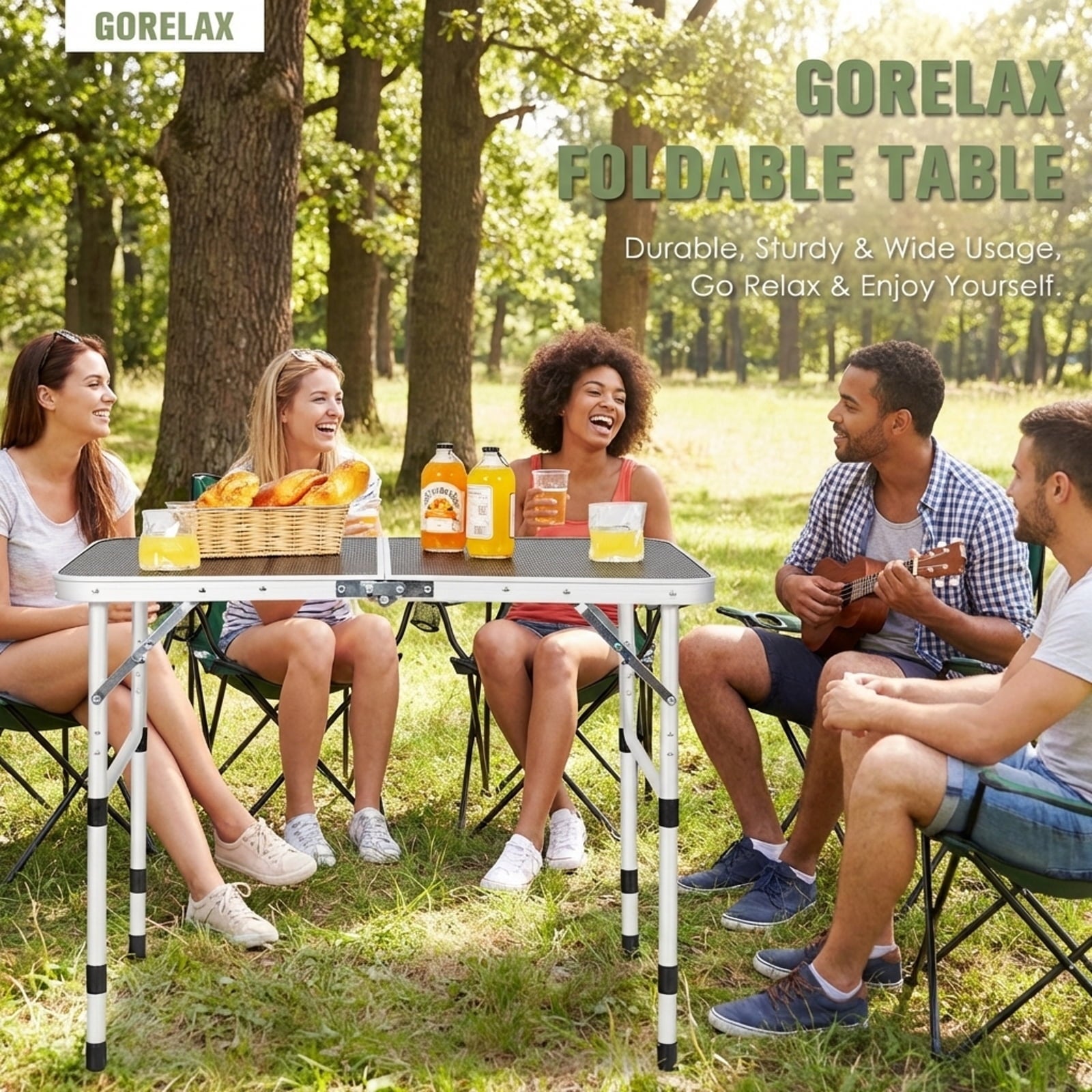 Biotree Aluminum Grill Table with Iron Mesh Top Portable Folding Outdoor Camp Kitchen Table for BBQ Cooking, Silver