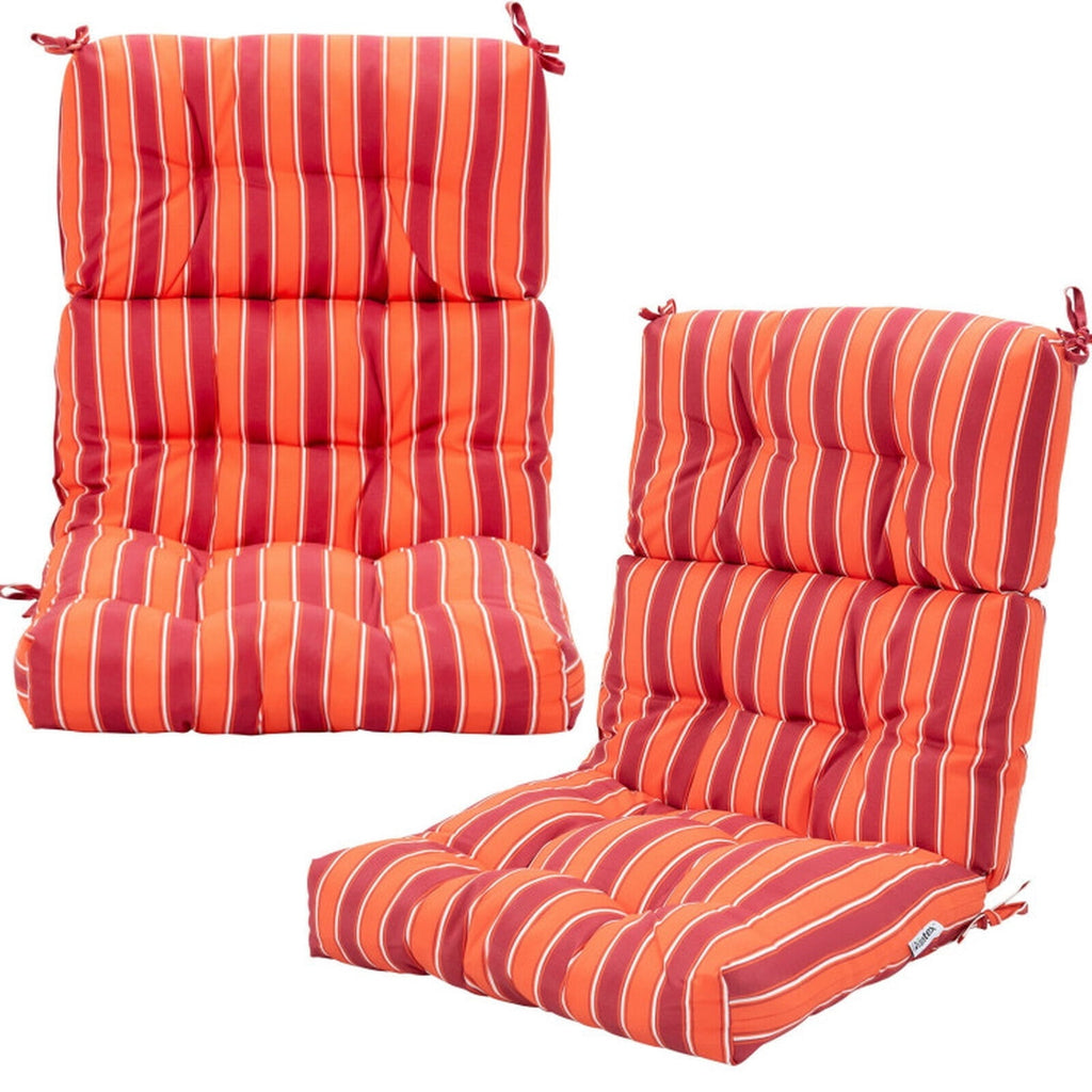 Biotree 22 X 44 Inch Tufted Outdoor Patio Chair Seating Pad Comfortable Patio Chair Cushion PadRed