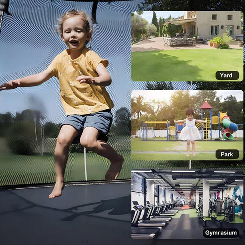 Biotree 12 FT Trampoline for Kids and Adults, Outdoor Trampoline with Basketball Hoop Safety Enclosure Net,Large Load Capacity Heavy-Duty Jumping Trampoline for Boys and Girls