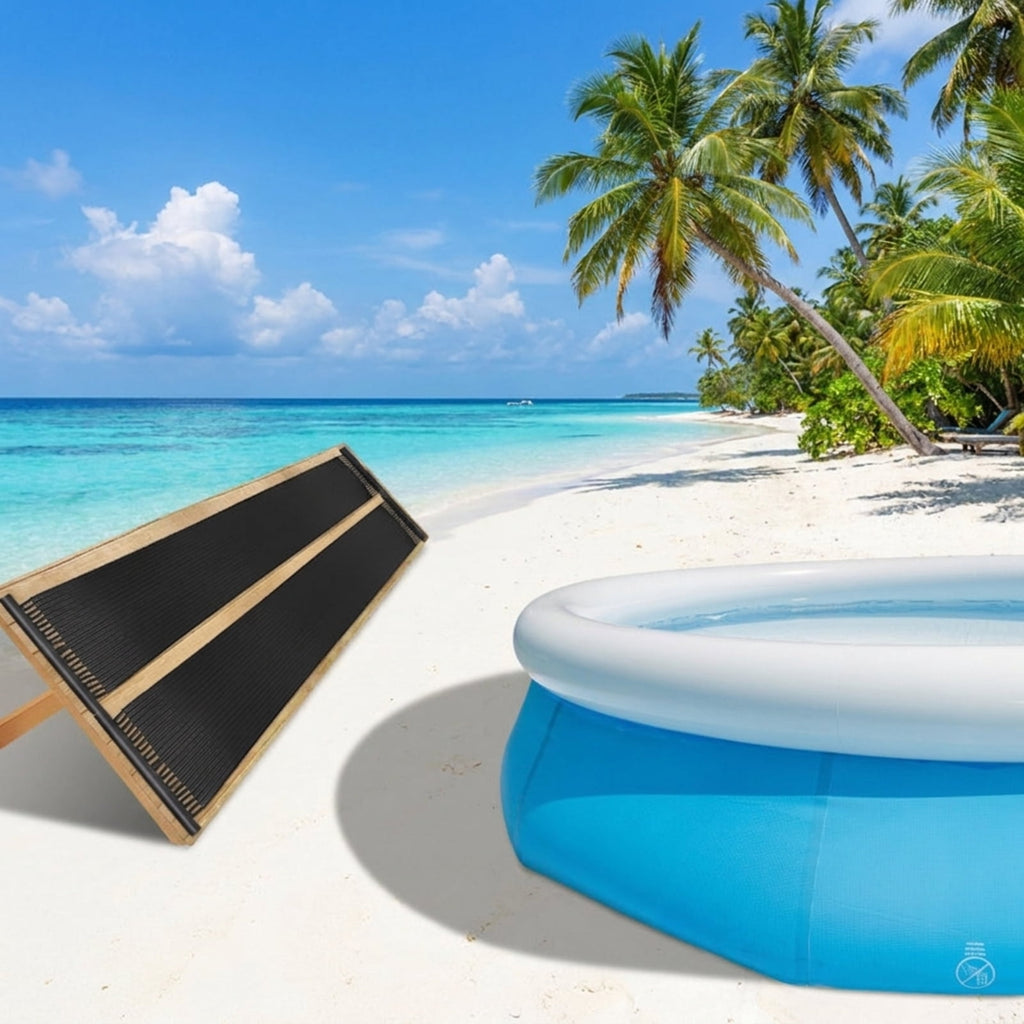 Biotree 2 Pieces 10/16.4/20 Feet Weatherproof Solar Swimming Pool Heating System 10 ft Set for Garden Yard Lawn Watering Outdoor, Black
