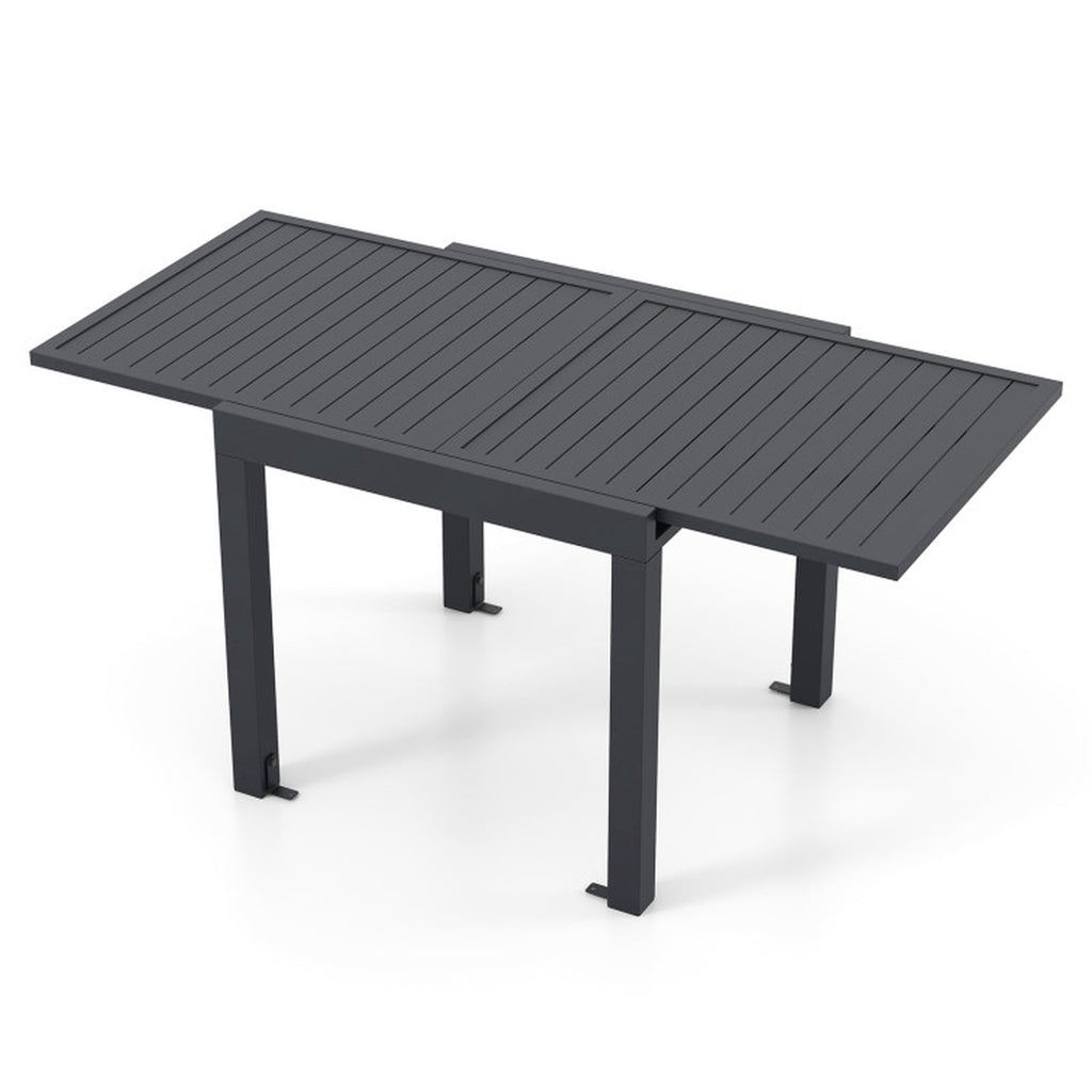 Biotree Expandable Patio Dining Table for 4-6 People, Gray