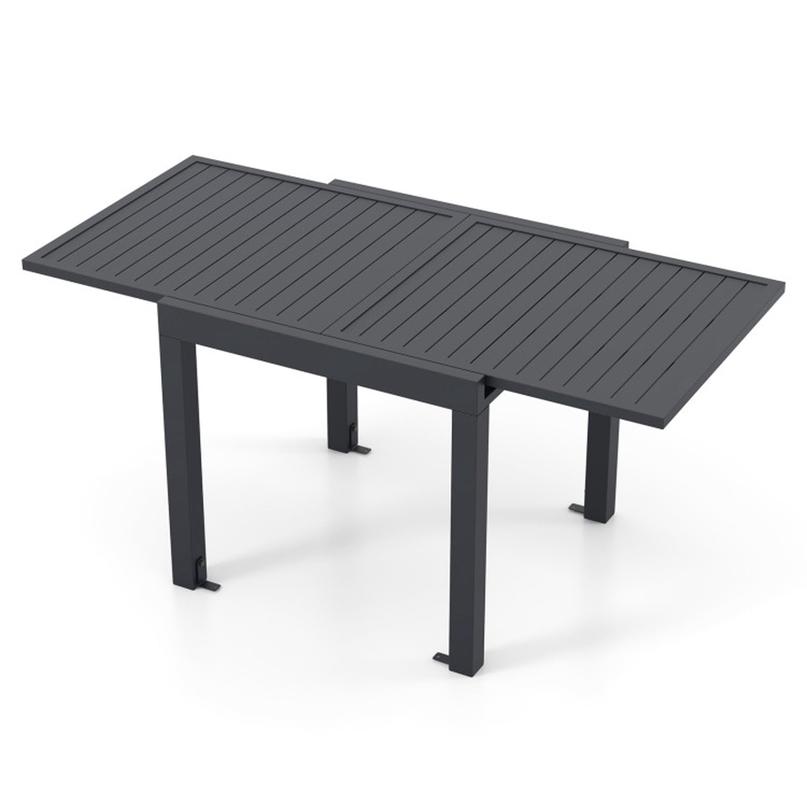 Biotree Expandable Patio Dining Table for 4-6 People, Gray