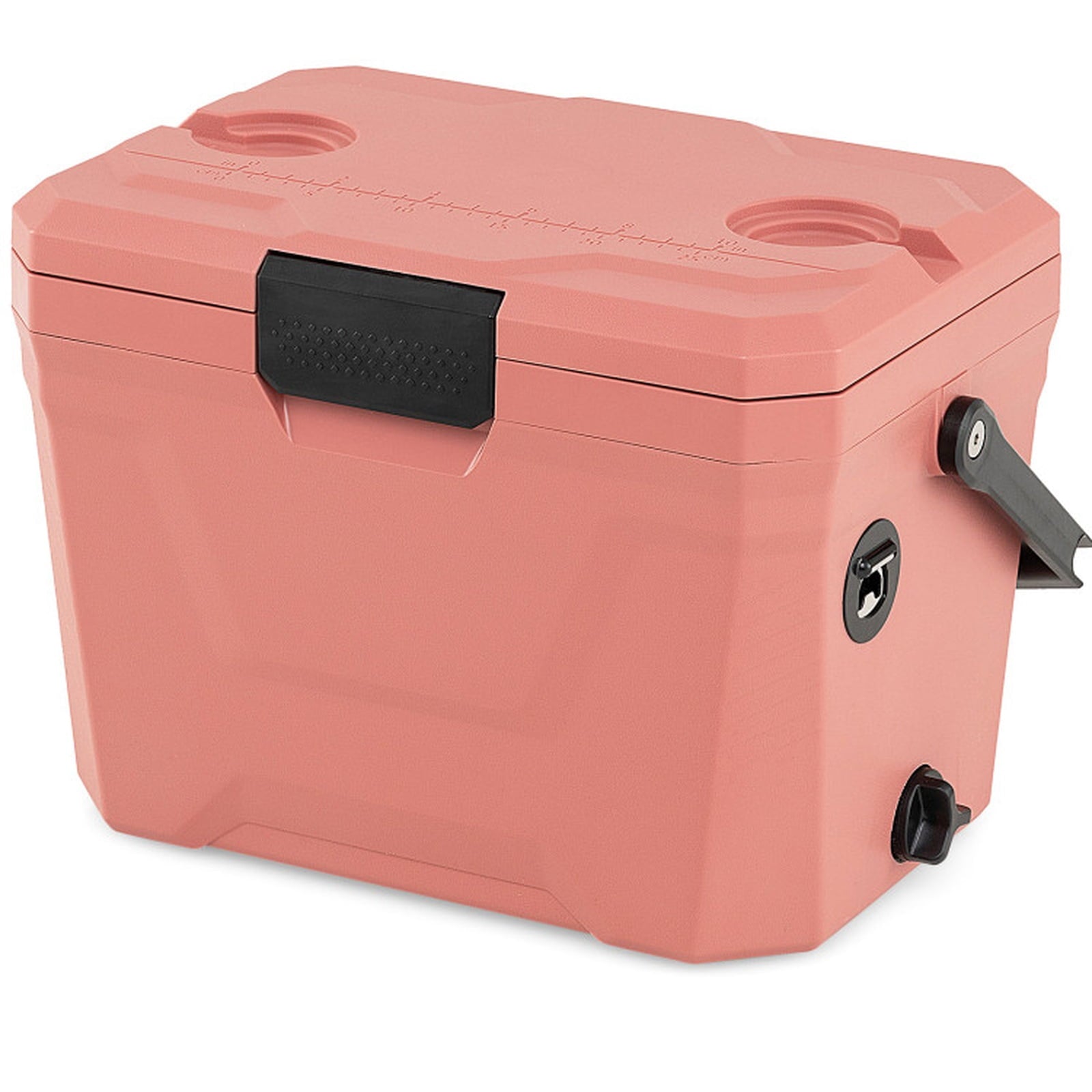 Biotree 21 Qt Insulated Portable Cooler Hard Shell Ice Chest with 2 Cup Holders, Pink