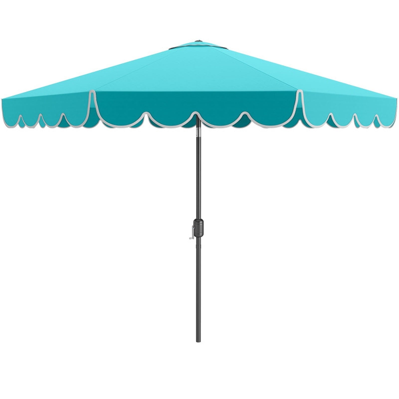 Biotree 10 ft Market Patio Umbrella with Crank and Tilt, 8 Sturdy Ribs, Vented Canopy - Multicolor for Backyard