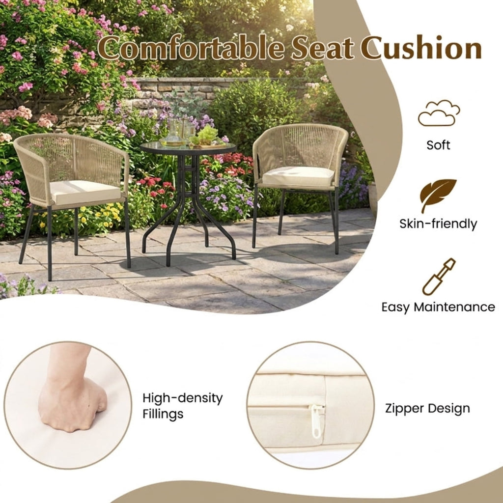 Biotree Patio Chairs Set of 4 with Curved Backrest and Seat Cushion for Patio Stackable Patio Chair for Garden BackyardYellow