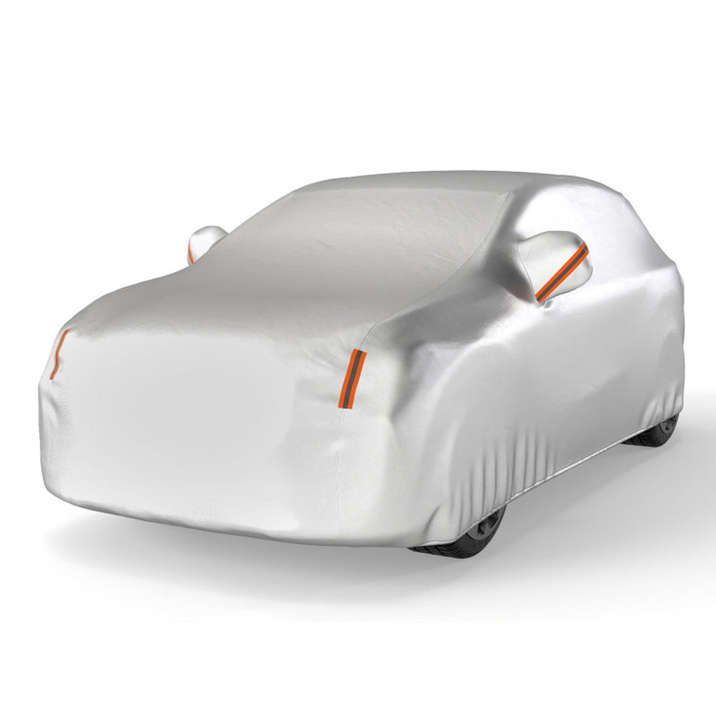 Biotree 200 Inch Car Cover Waterproof UV Protection All-Weather Full Cover Large SUV Universal Fit - Silver