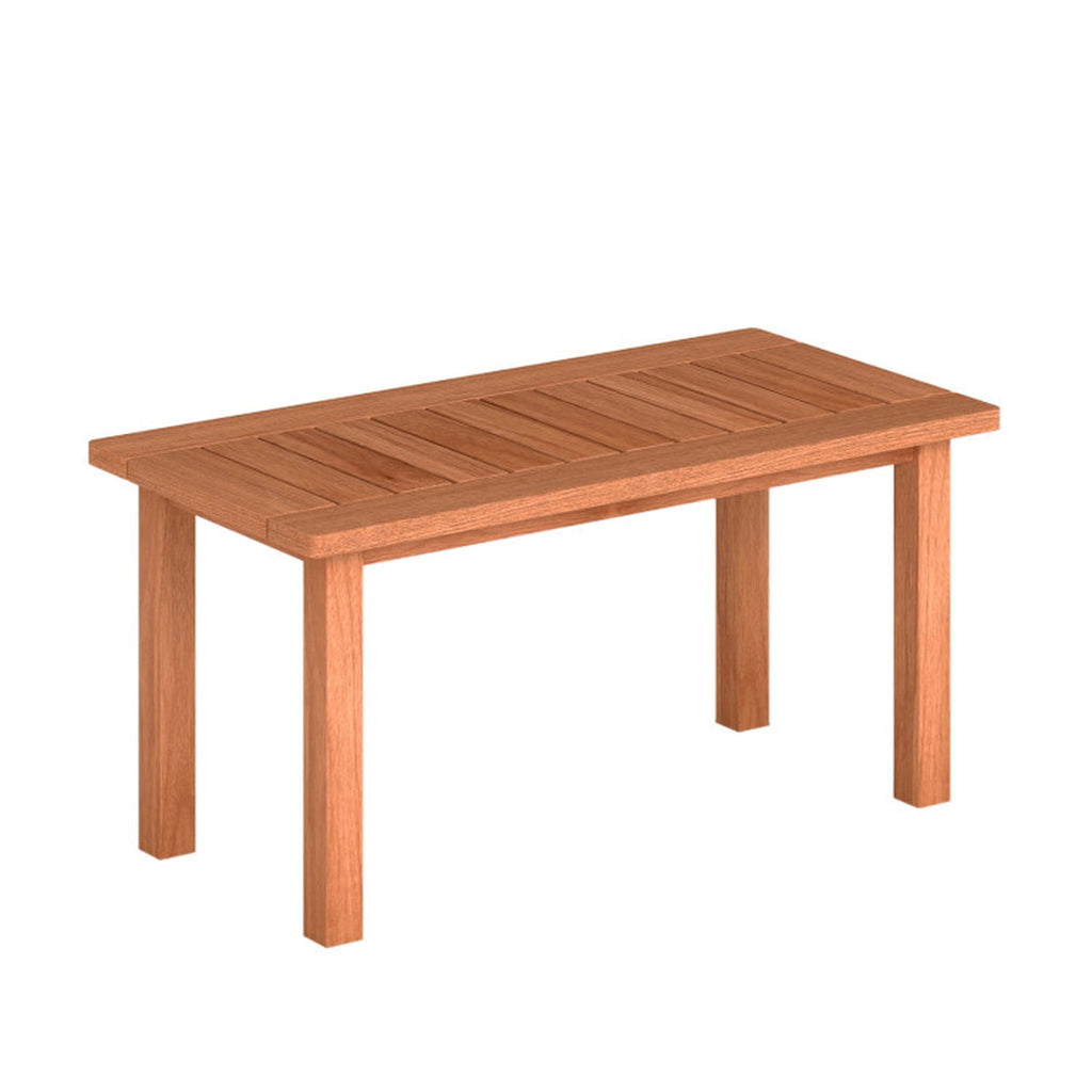 Biotree Patio Coffee Table with Slatted Tabletop for Deck Poolside, Natural
