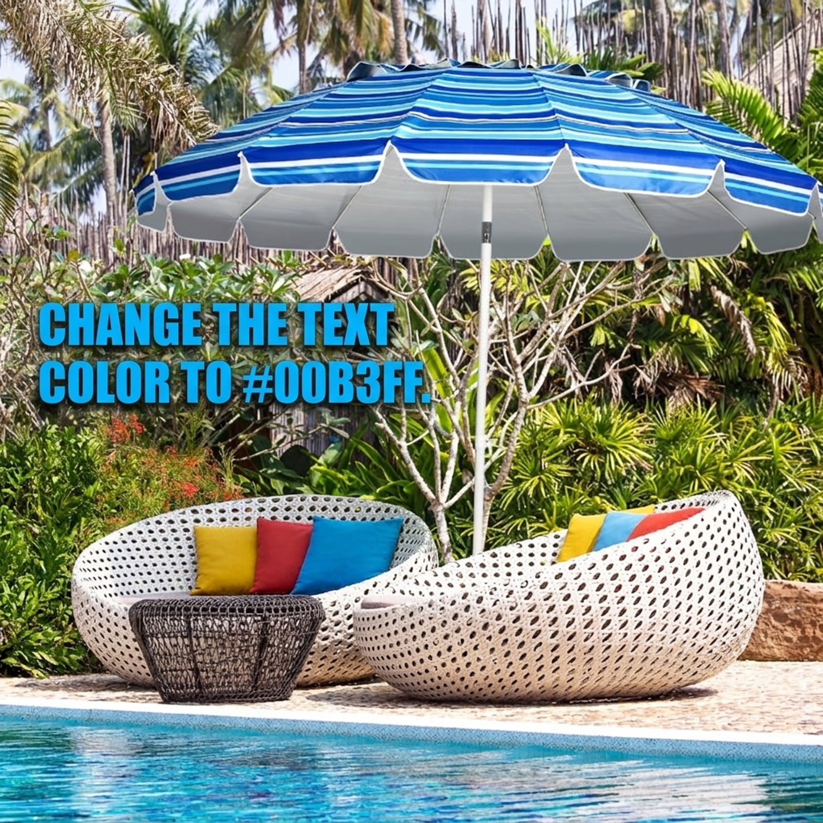 Biotree 8.0 ft Portable Beach Umbrella with Carrying Bag, 16 Ribs, Sand Tilt Mechanism - Navy Blue for Backyard