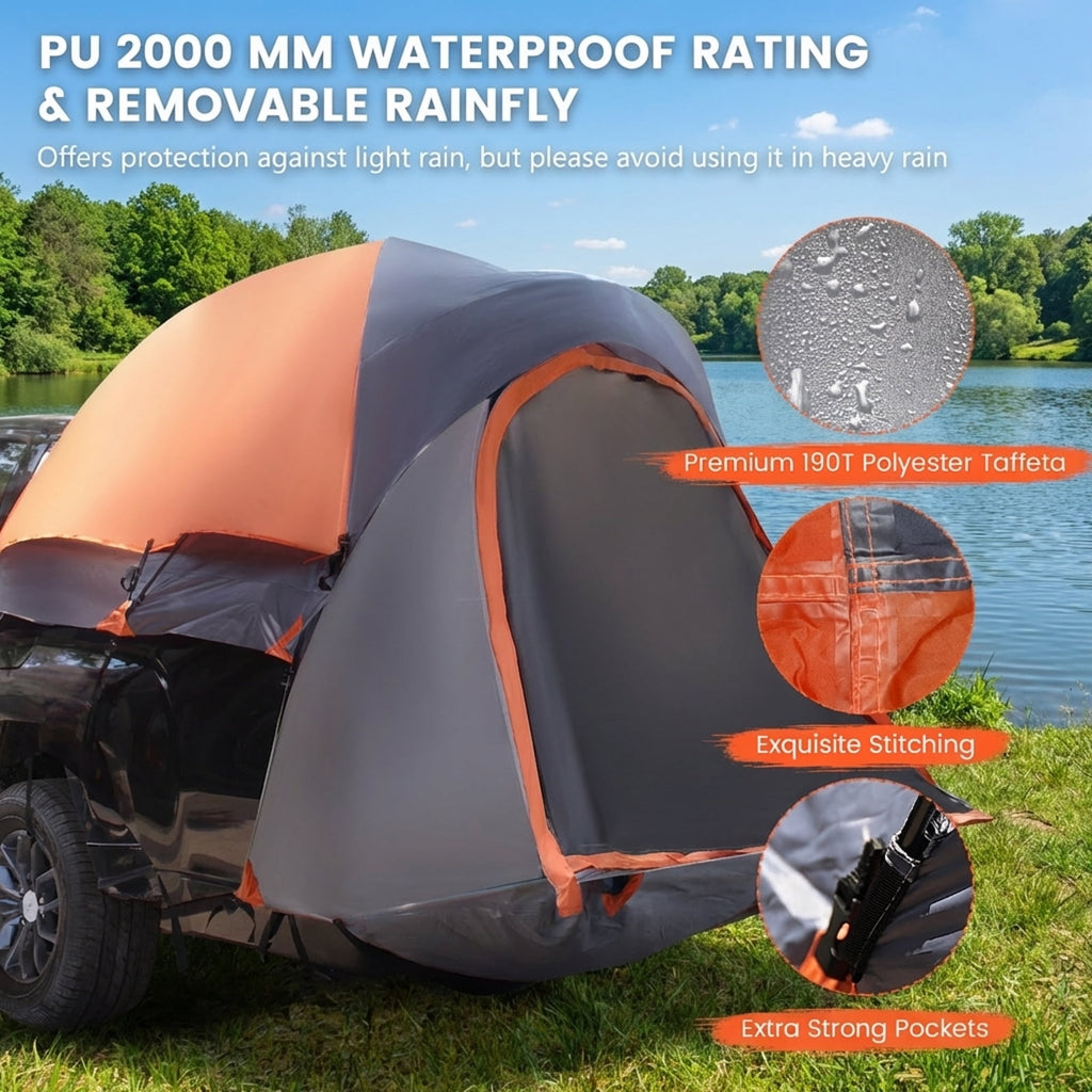 Biotree 2 Person Portable Pickup Truck Bed Tent with Carry Bag for Outdoor Camping Adventures